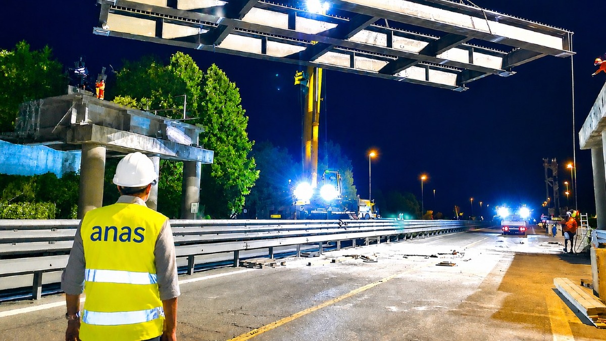Transpolesana, riaperta la SS434 a Roverchiara dopo il varo del nuovo impalcato - 