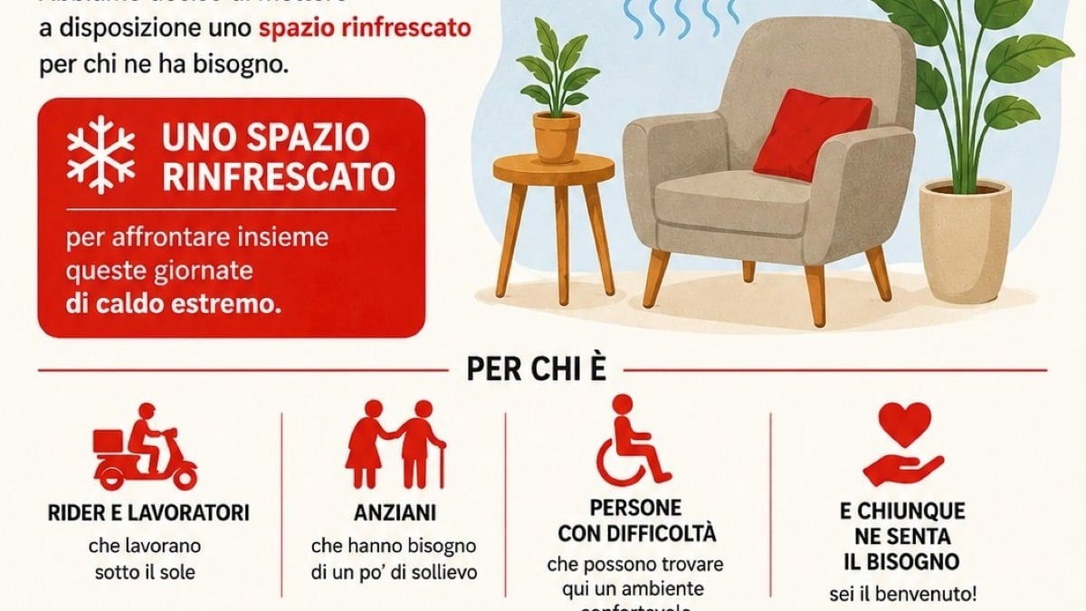 Vicenza, rifugio dal caldo in via Vaccari: la Cgil apre una stanza climatizzata per anziani e lavoratori - 