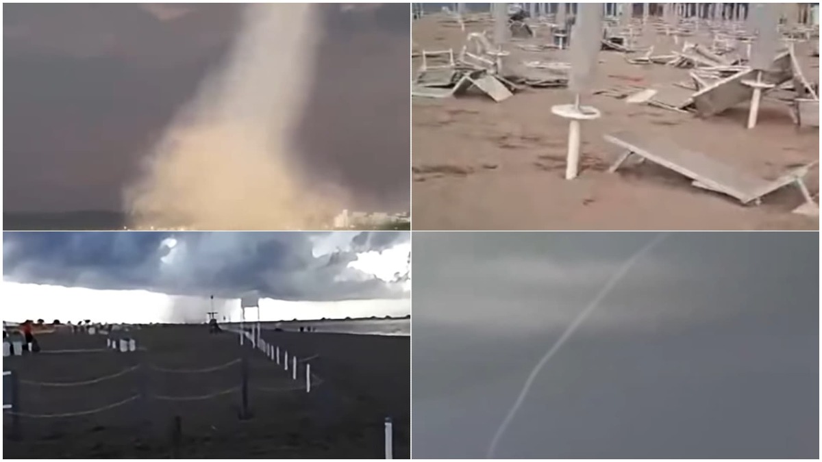 Tromba d’aria a Sottomarina: vento e pioggia devastano gli stabilimenti | VIDEO - 