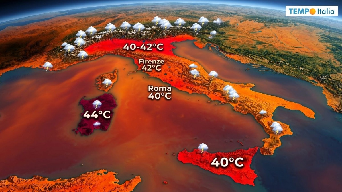 Caldo in forte aumento, fino a 40-42 gradi in Valpadana tra giovedì 30 e venerdì 31 luglio - 
