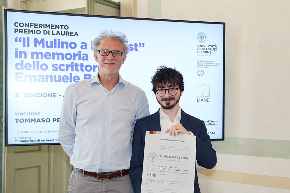 Udine, premio Emanuele Berni a Tommaso Petroni per una tesi magistrale su Pinocchio