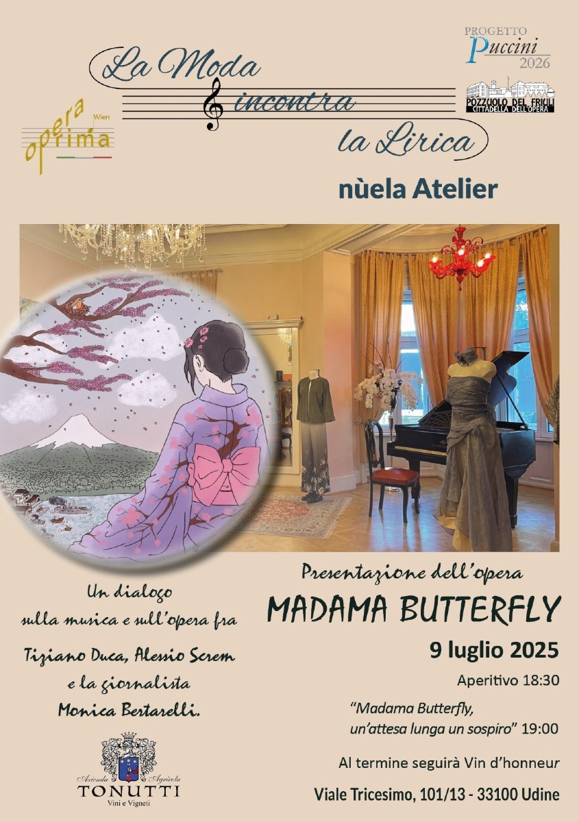Udine, due incontri il 7 e 9 luglio per conoscere Madama Butterfly prima del debutto a