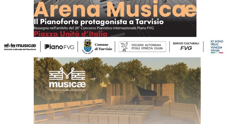 Arena Musicæ a Tarvisio: dal 10 al 12 luglio 5 giovani pianisti in piazza