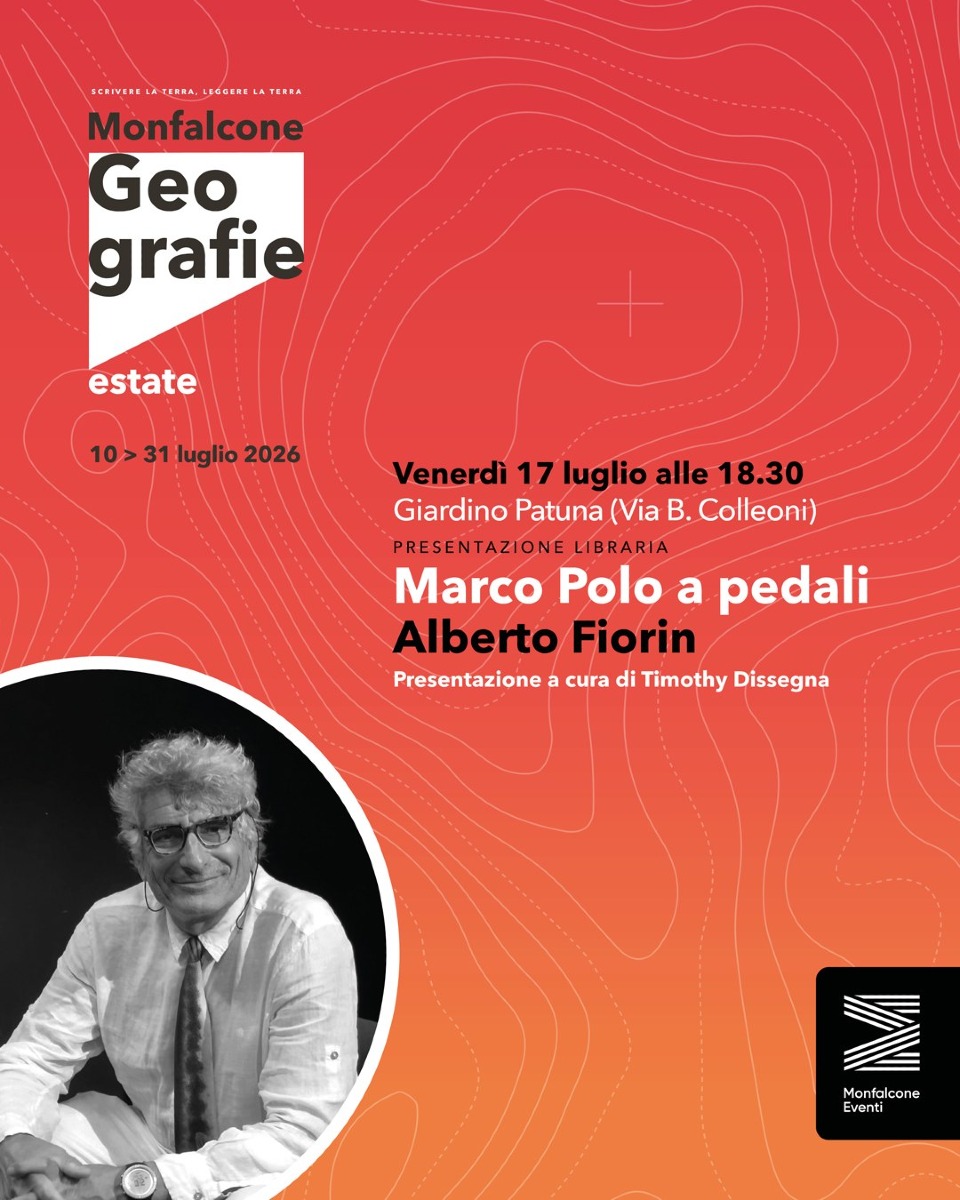 Monfalcone, Alberto Fiorin presenta «Marco Polo a pedali» il 17 luglio nel Giardino Patuna