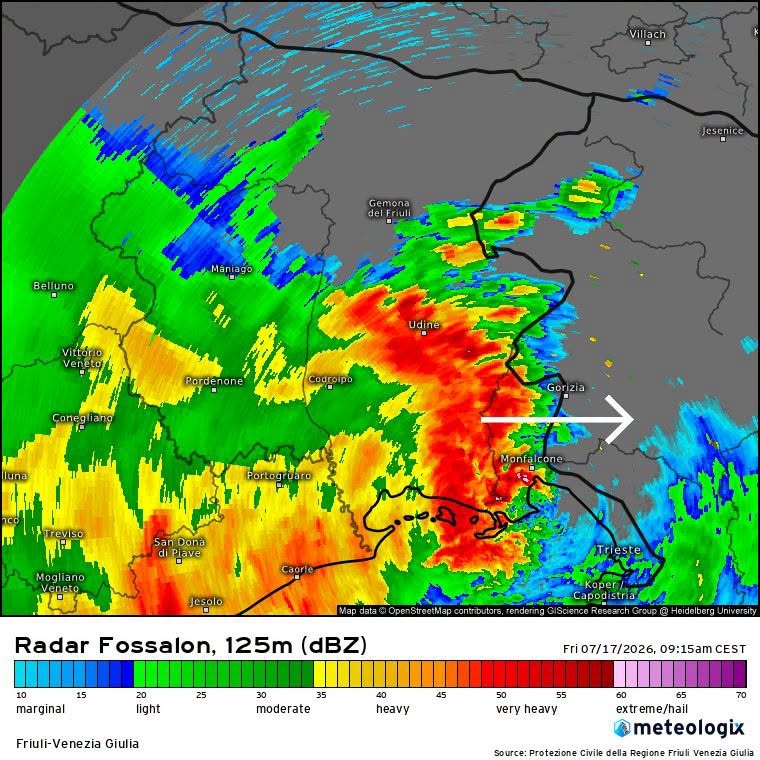 Le immagini di Pazzi per il meteo goriziano