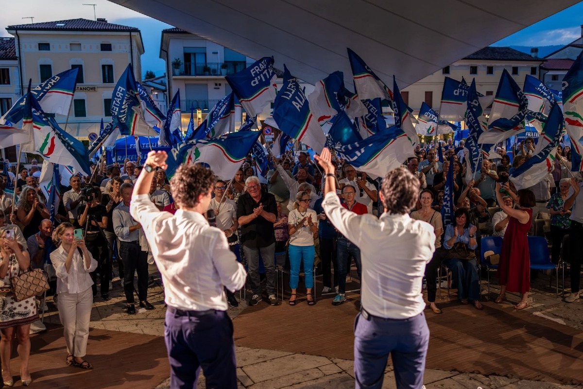 Nove, mille persone alla festa di Fratelli d’Italia con Donzelli, Bignami e Giovine