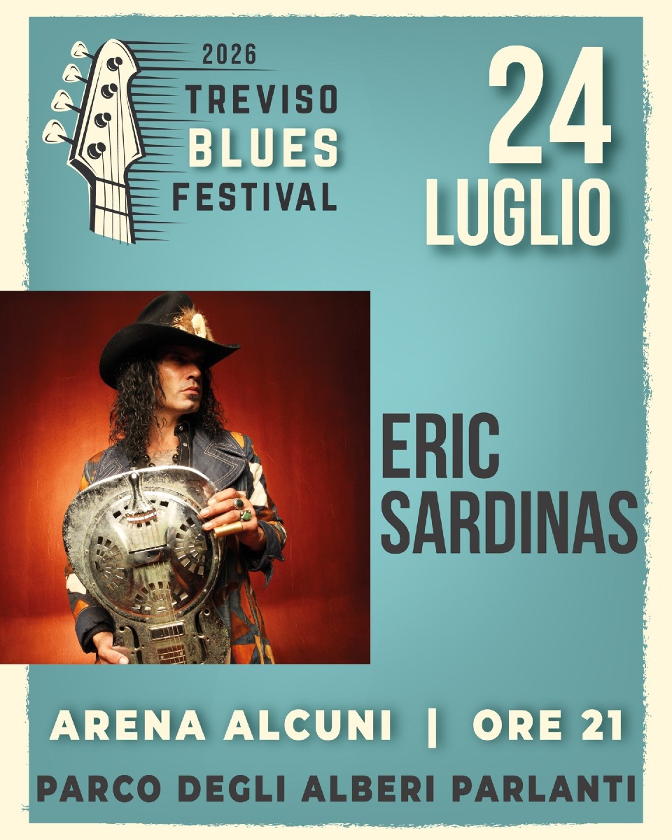 Treviso Blues Festival, il 24 luglio Eric Sardinas in concerto al Parco degli Alberi