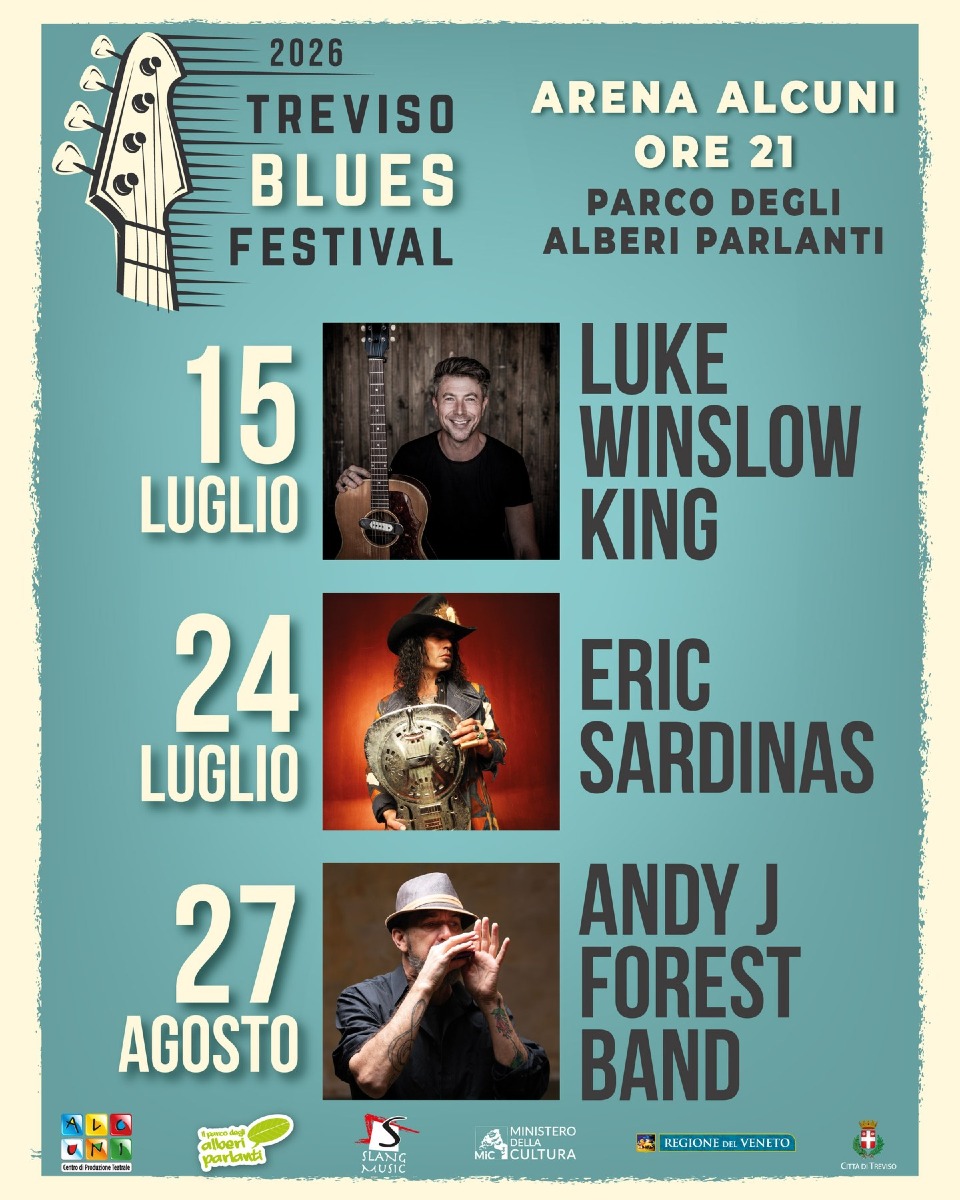 Locandina: Treviso Blues Festival, il 24 luglio Eric Sardinas in concerto al Parco degli Alberi