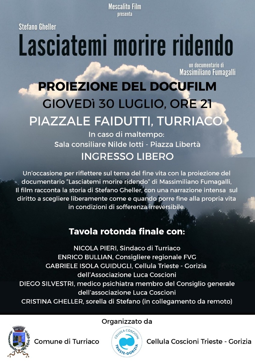 Fine vita, tre proiezioni in Friuli Venezia Giulia con il docufilm su Stefano Gheller