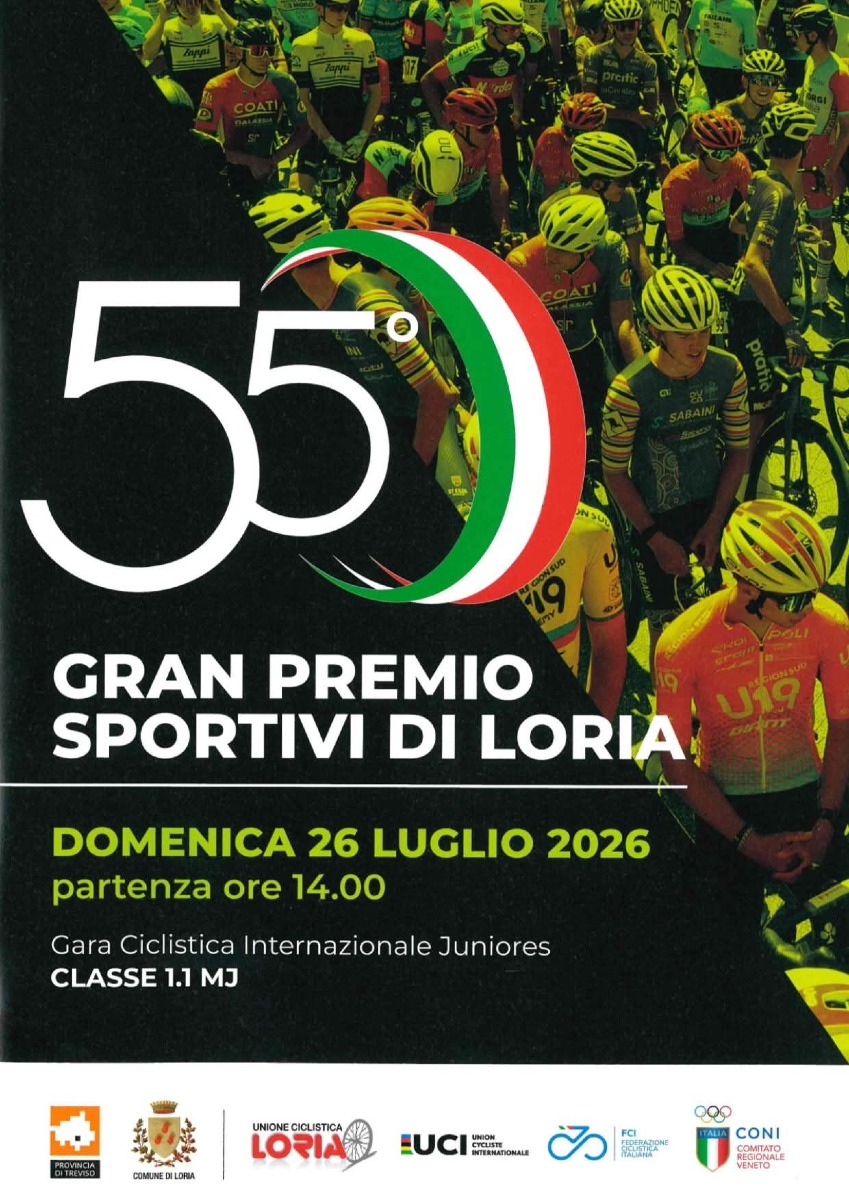 Loria, domenica 26 luglio torna il GP Sportivi: 133,8 km per gli Juniores