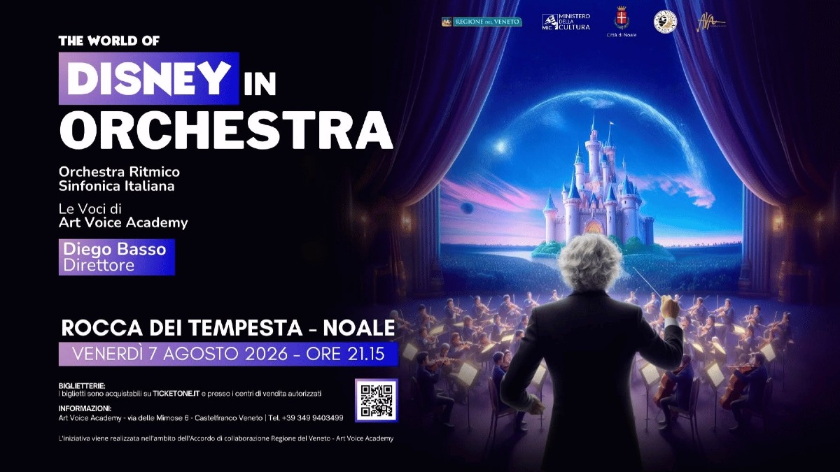 Noale, il 7 agosto alla Rocca dei Tempesta arriva The World of Disney in Orchestra - 