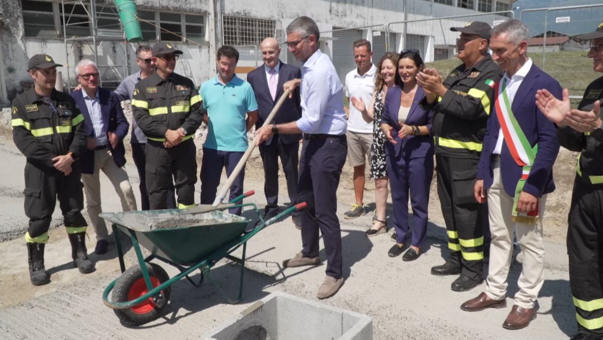 Sacile, posata la prima pietra della nuova sede dei Vigili del fuoco volontari | VIDEO - 