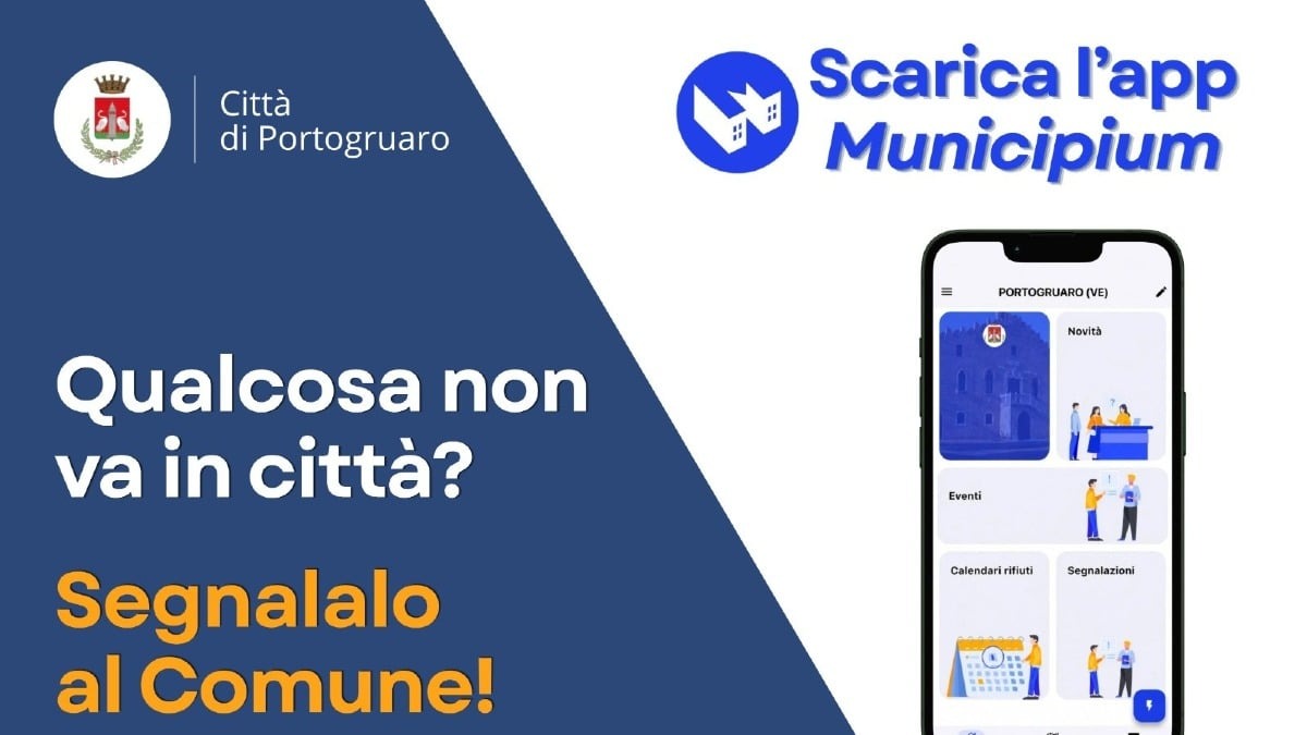 Portogruaro, dal telefono al Comune: con Municipium si possono inviare guasti, buche e disservizi - 