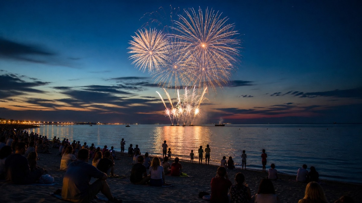 Ferragosto 2026 tra Lignano e Grado: fuochi sul mare, orari e parcheggi - 