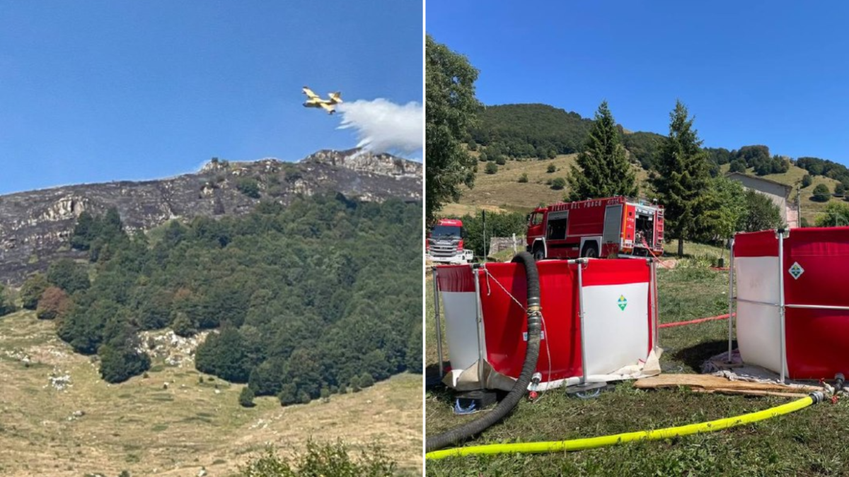 Incendio boschivo a Crespadoro, fiamme vicino a strade e case: elicotteri e Canadair - 