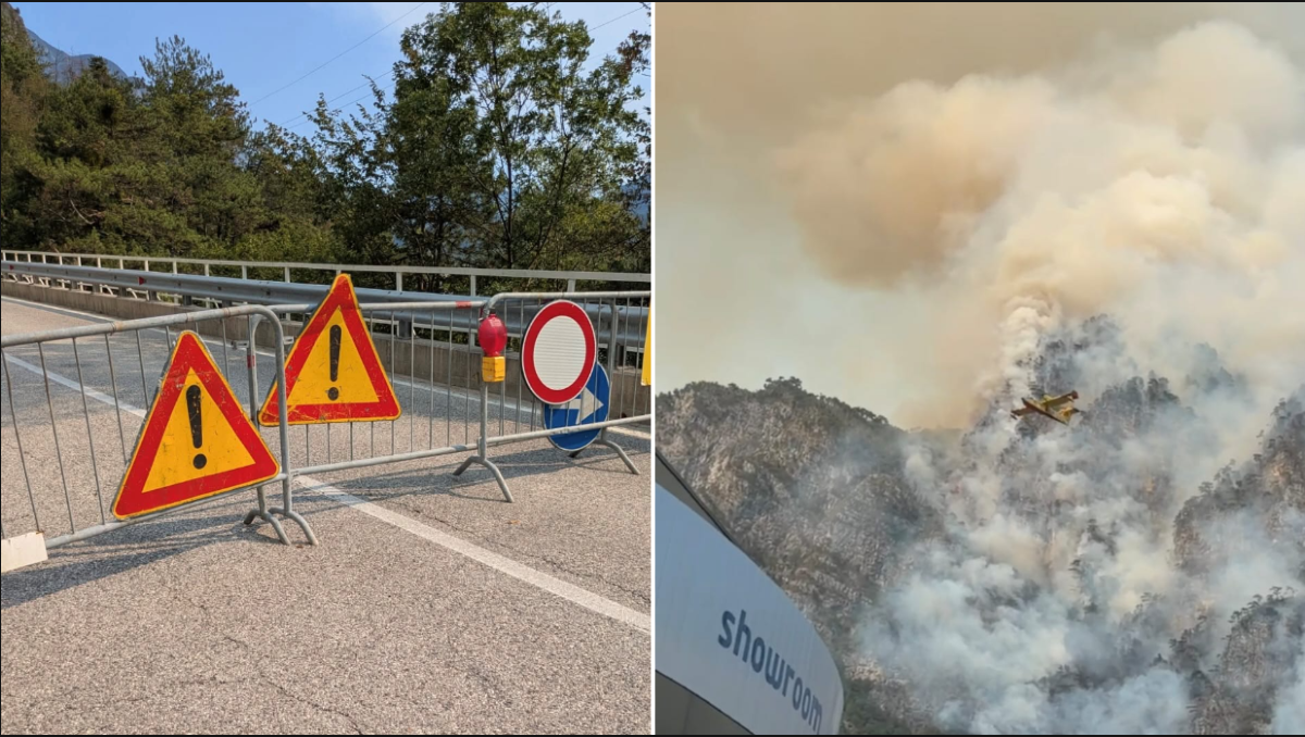 Amaro, accessi sbarrati verso l’Amariana: due strade chiuse per l’incendio in quota - 