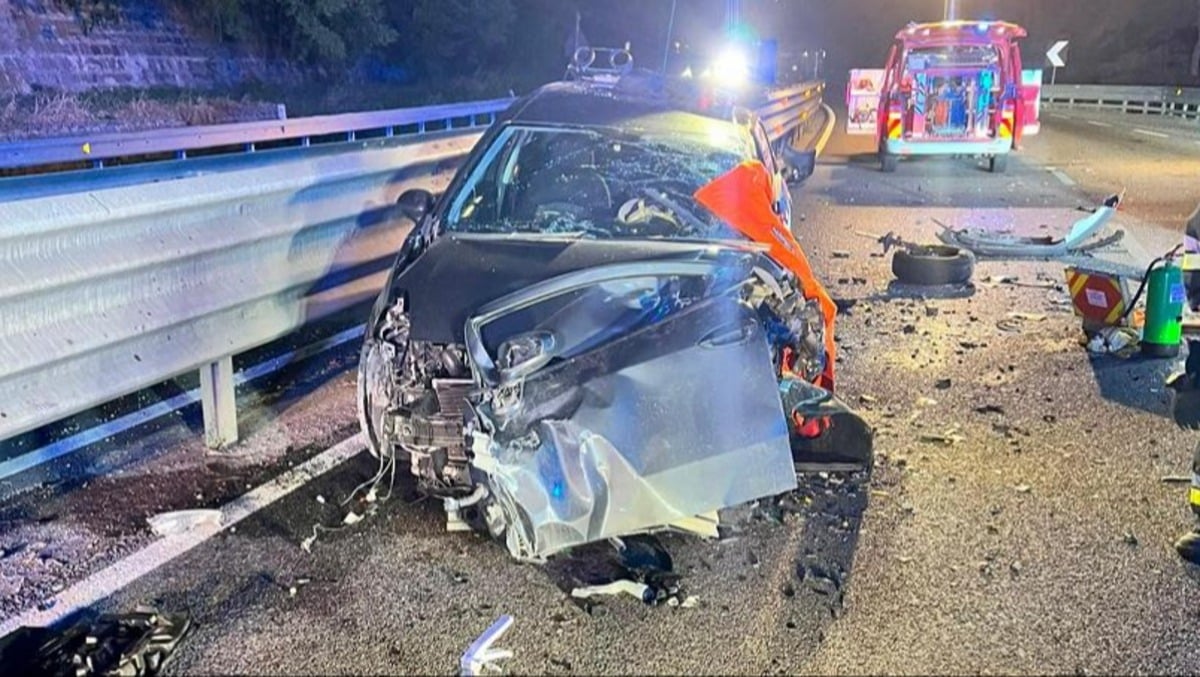 Auto contromano, poi il terribile frontale: tre feriti - Le immagini dei VVF di Civezzano