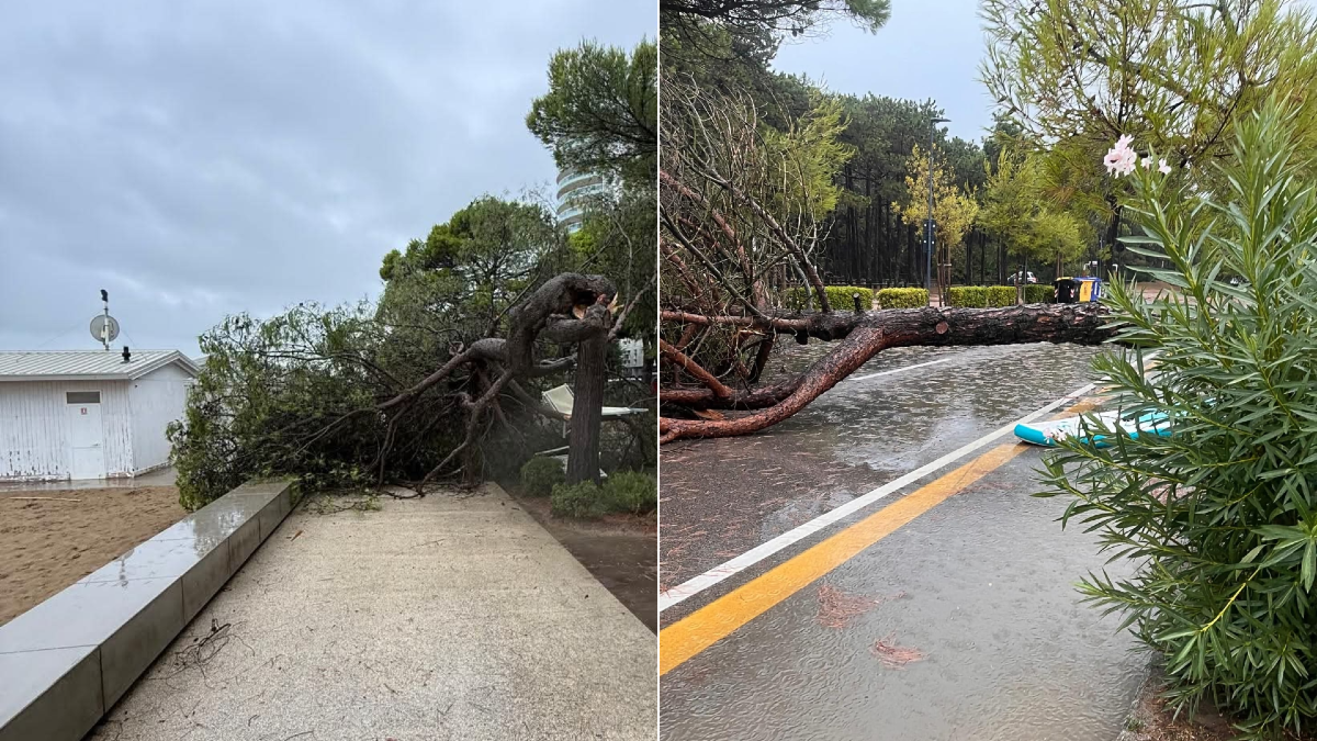 Temporali sul Friuli, costa sotto pressione: disagi a Lignano e vortice in mare davanti a Grado - 