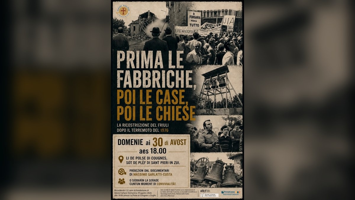 Zuglio, Glesie Furlane ricorda il 1974 e il sisma del 1976 con un documentario - 