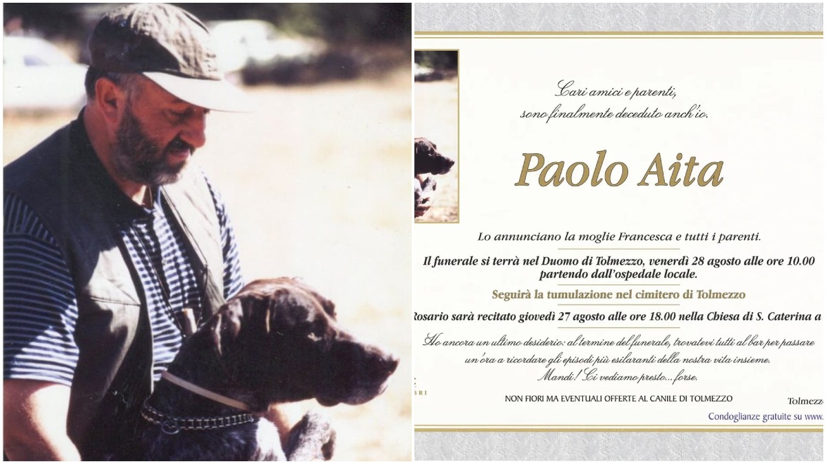 Paolo Aita, l’ultimo saluto con ironia alla sua Tolmezzo: «Dopo il mio funerale andate al bar» - 