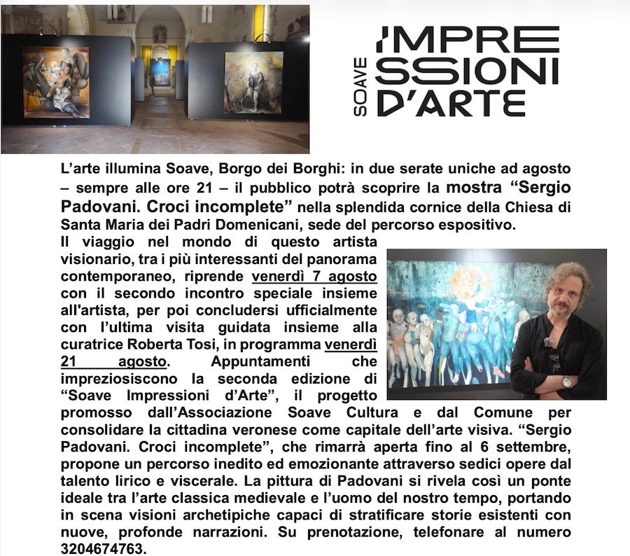 Soave, due serate speciali ad agosto per la mostra di Sergio Padovani