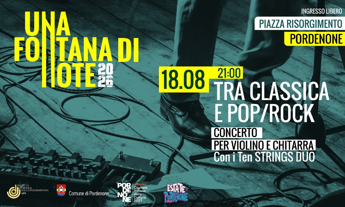 Pordenone, 400 persone in piazza per il debutto di Una Fontana di Note