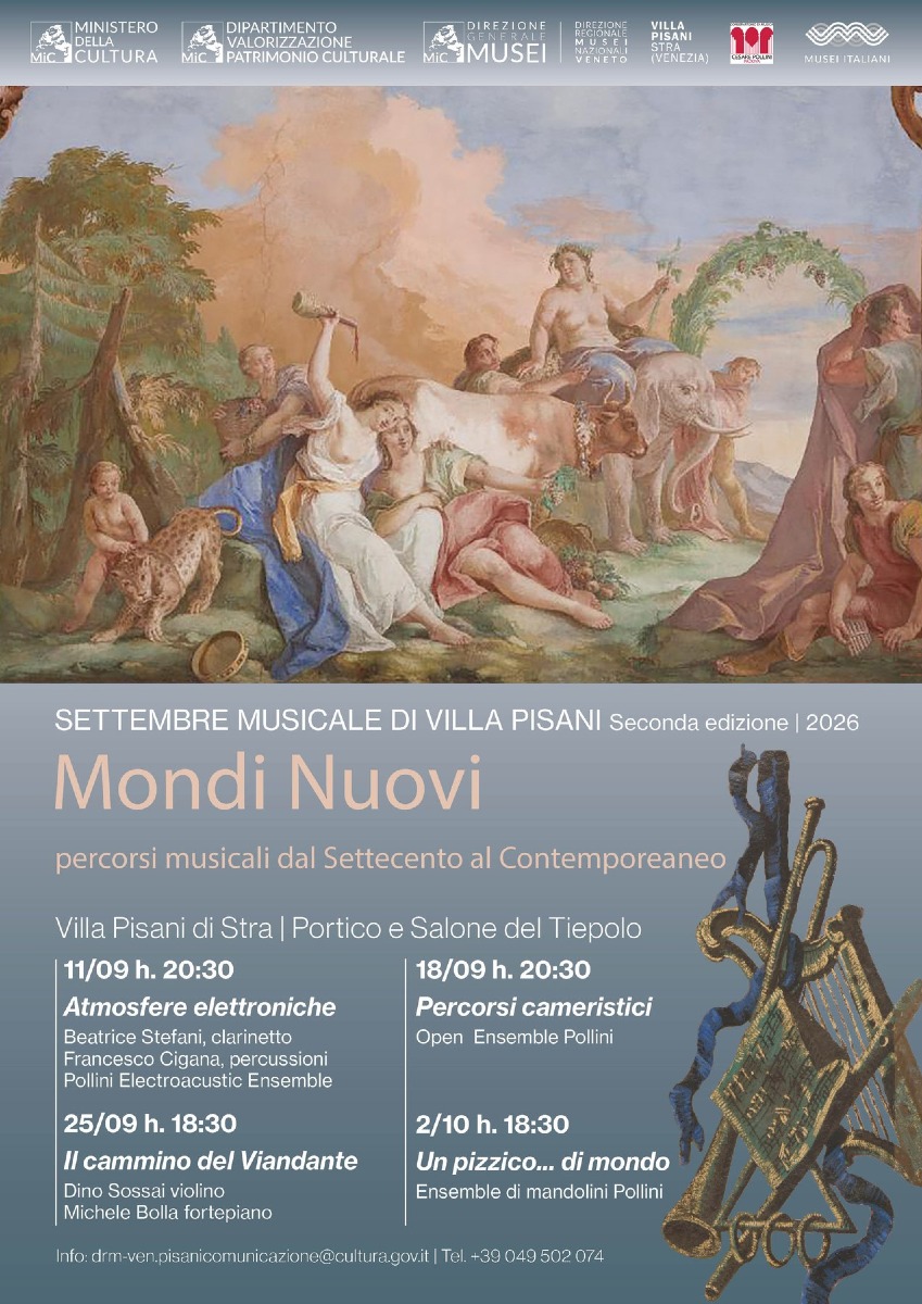 Villa Pisani, a settembre 2026 quattro concerti tra classica ed elettronica