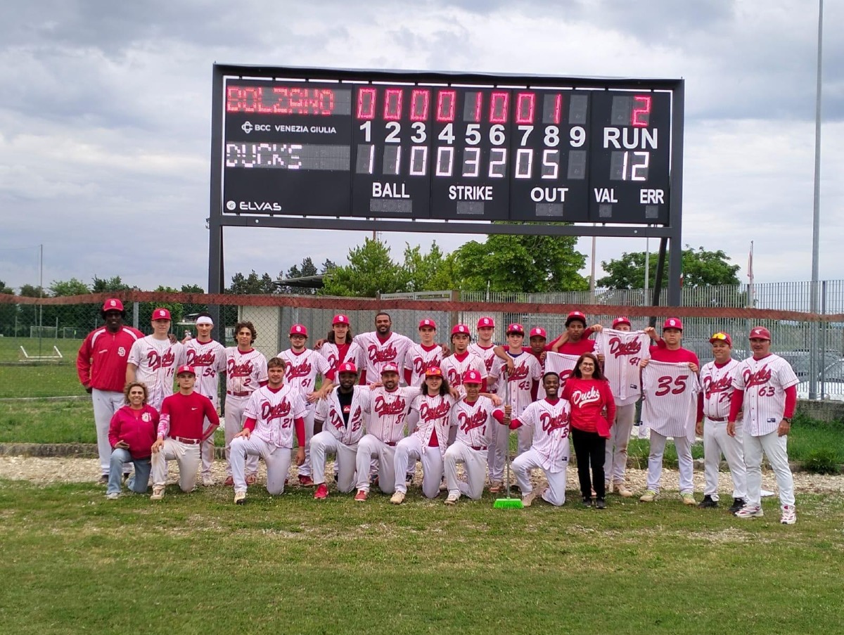 Staranzano Ducks, primo posto in Serie B e torneo internazionale dal 19 al 23 agosto