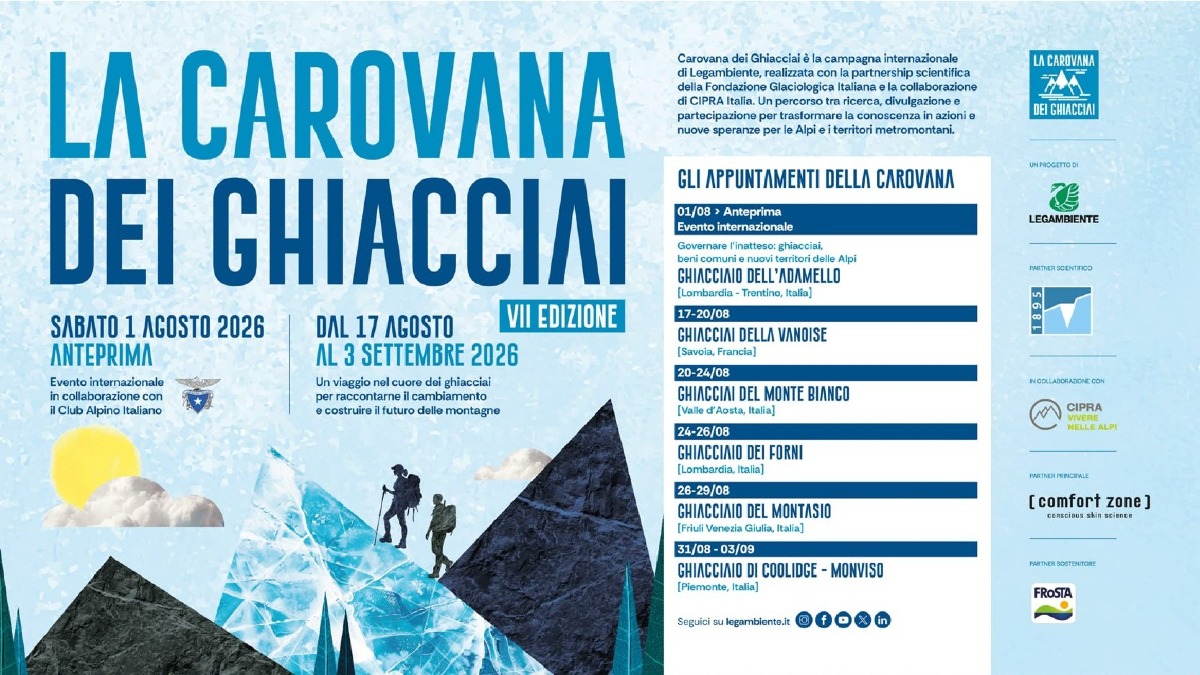 Carovana dei ghiacciai 2026 in Friuli: tre giorni sul Montasio tra docufilm, escursione e