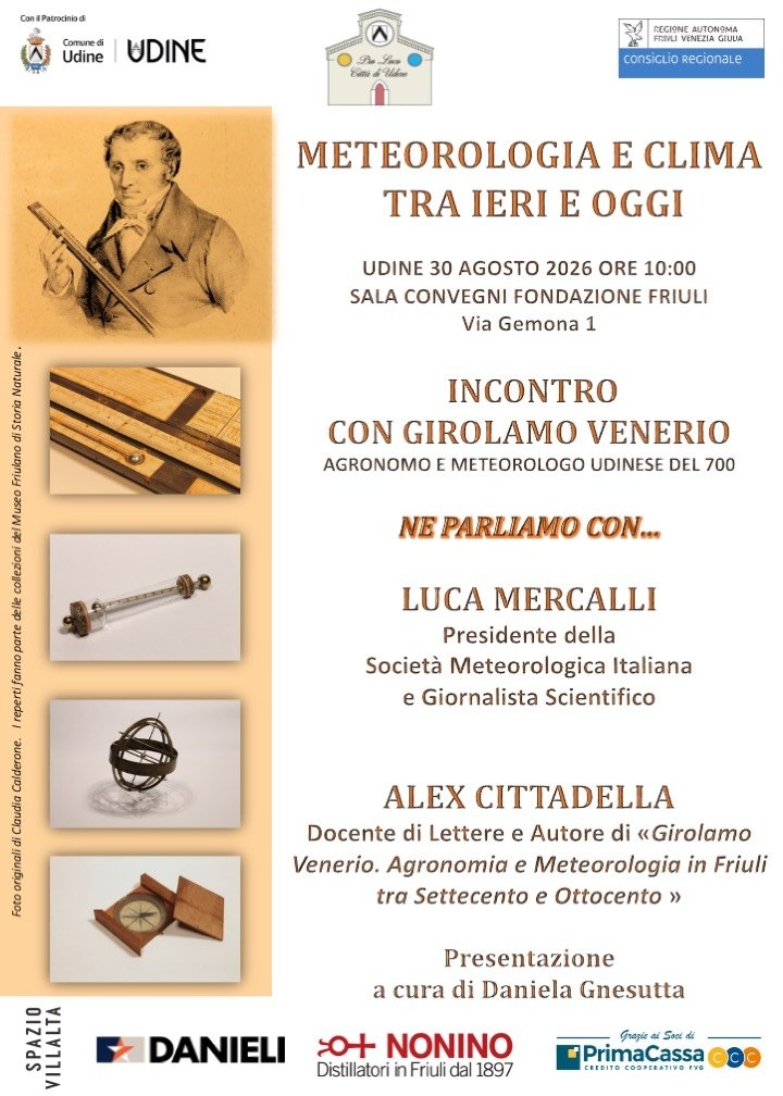 Locandina: Udine, con Luca Mercalli un incontro su clima, siccità e agricoltura nel segno di