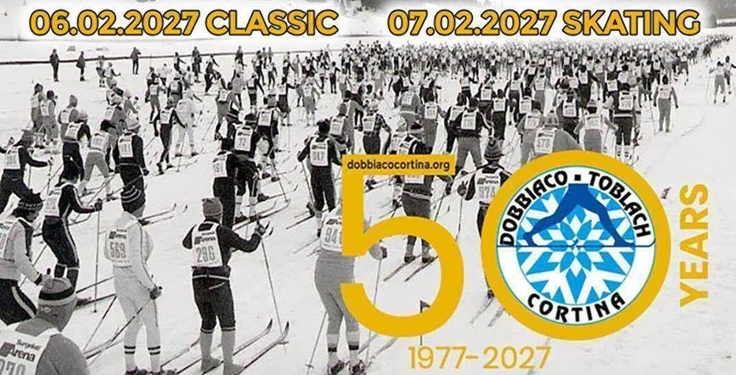 Dobbiaco-Cortina compie 50 anni: gare il 6 e 7 febbraio 2027, fino al 31 agosto quote