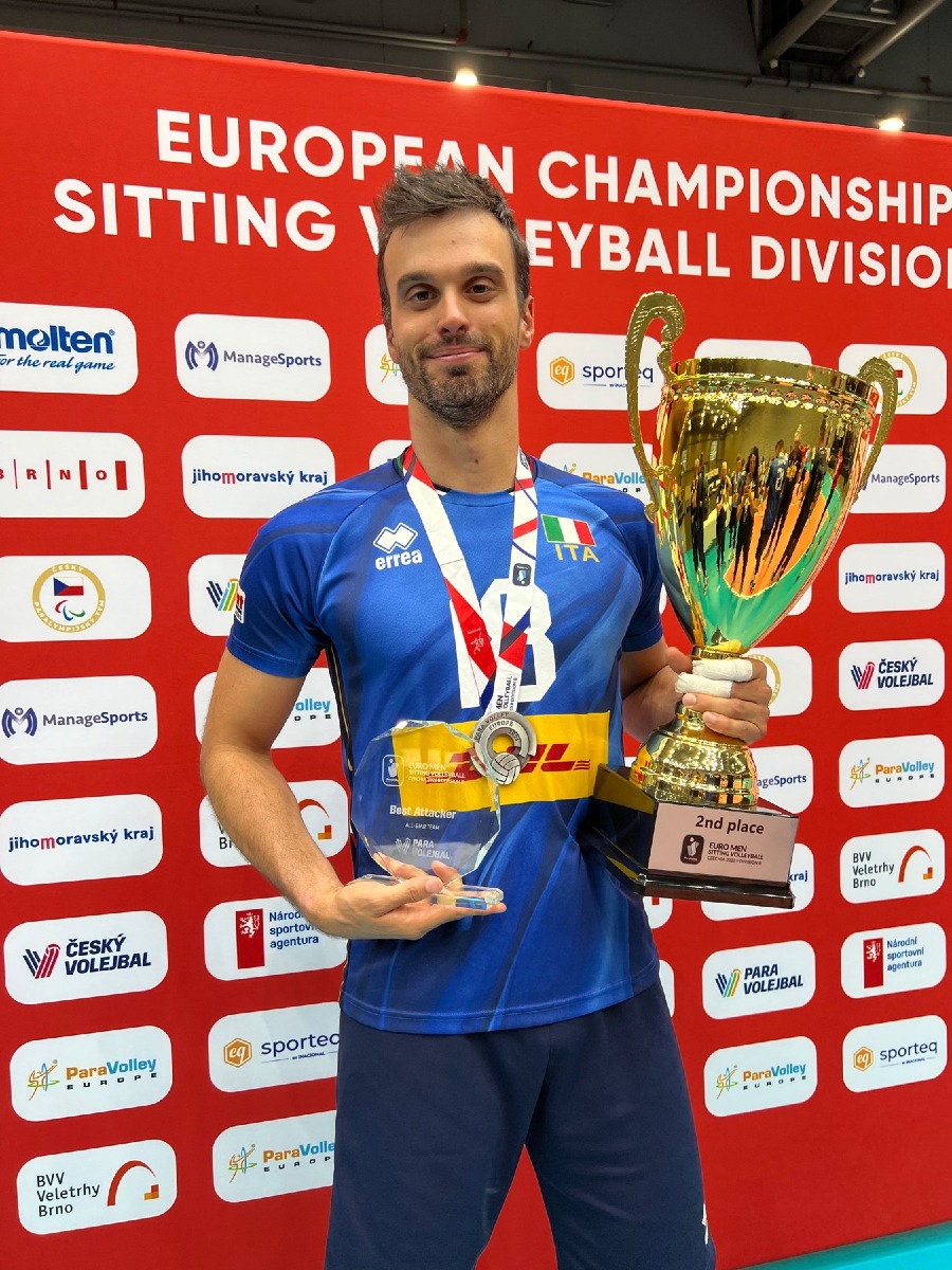 Farra di Soligo, Davide Nadai è vicecampione d’Europa nel sitting volley