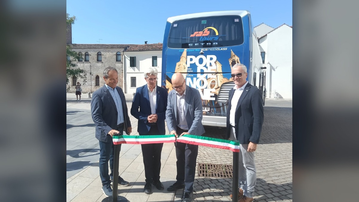 Pordenone accoglie 70 turisti austriaci e lancia in Europa il bus di Capitale 2027 - 