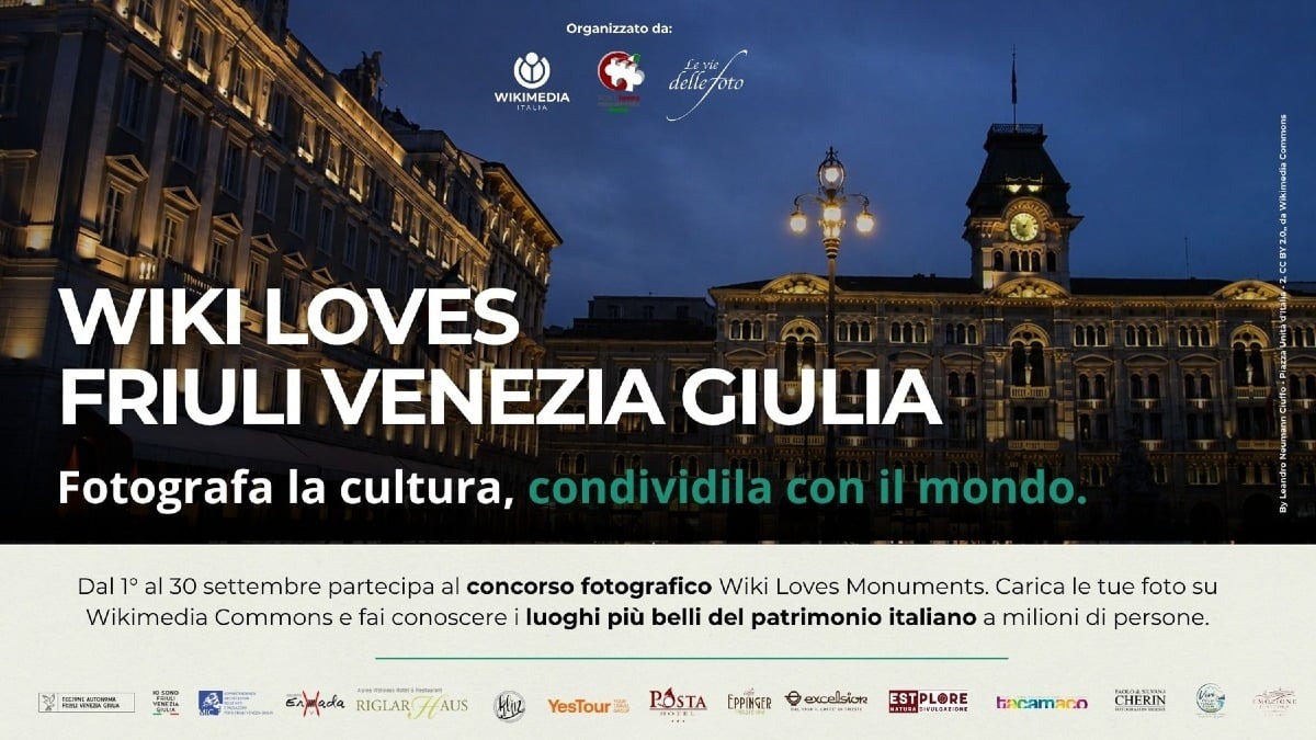 Monumenti del Friuli Venezia Giulia in gara: a settembre torna la sfida fotografica di Wiki Loves Monuments - 