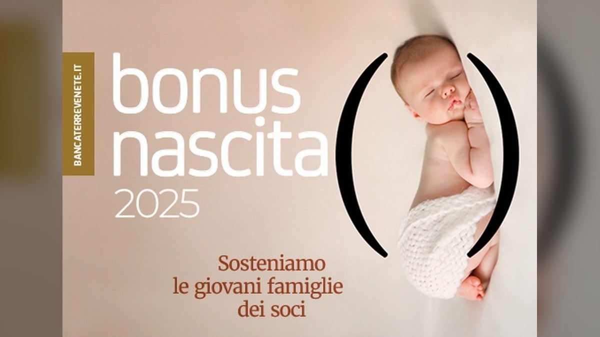 Bonus nascita 2026, Banca delle Terre Venete stanzia 70mila euro per 140 famiglie - 