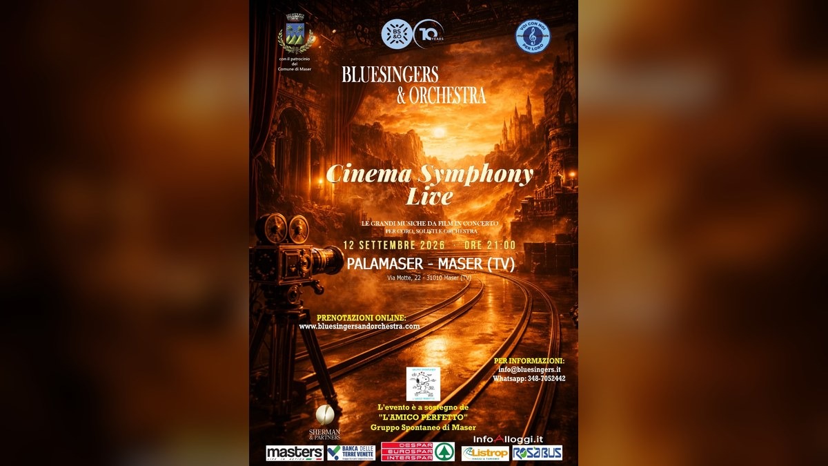 Cinema Symphony Live al Palamaser: concerto solidale con le colonne sonore - 