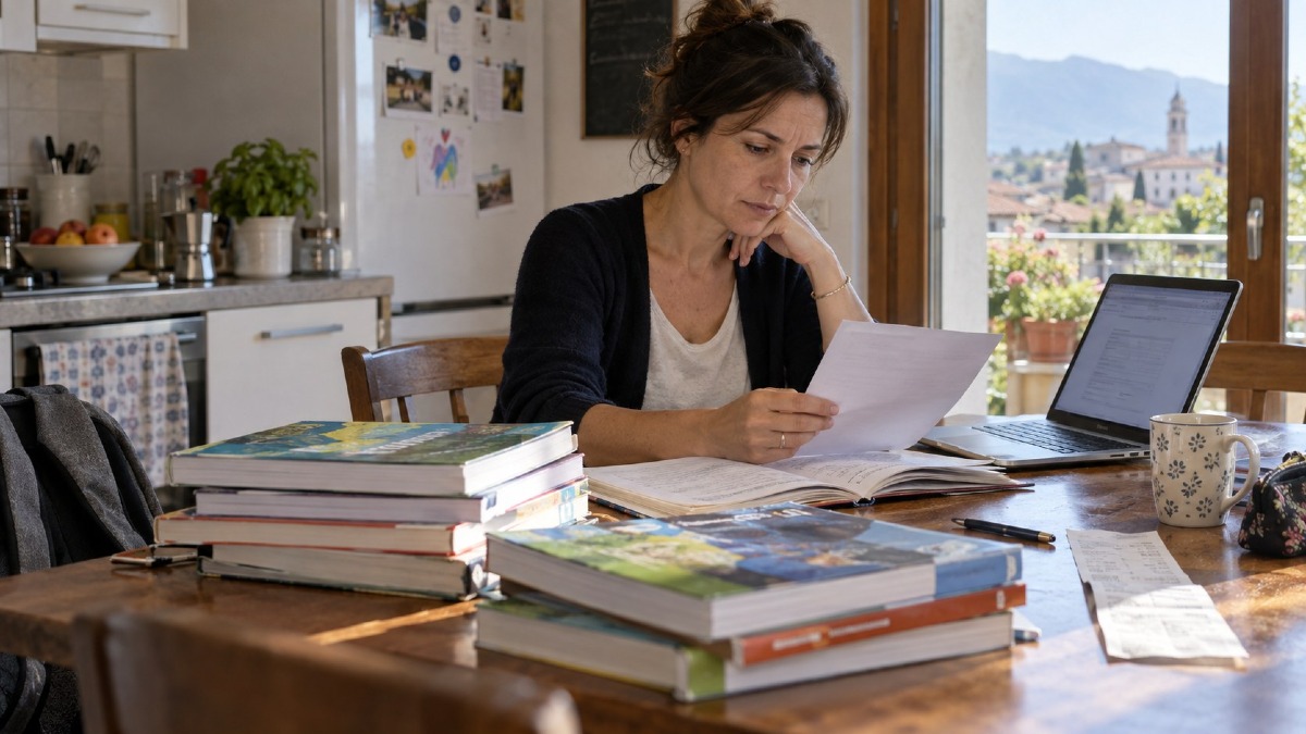 Buono Libri Veneto 2026/27: domanda salvata, ISEE non trovato o errore? Cosa fare prima del 9 ottobre - Immagine illustrativa generata con IA