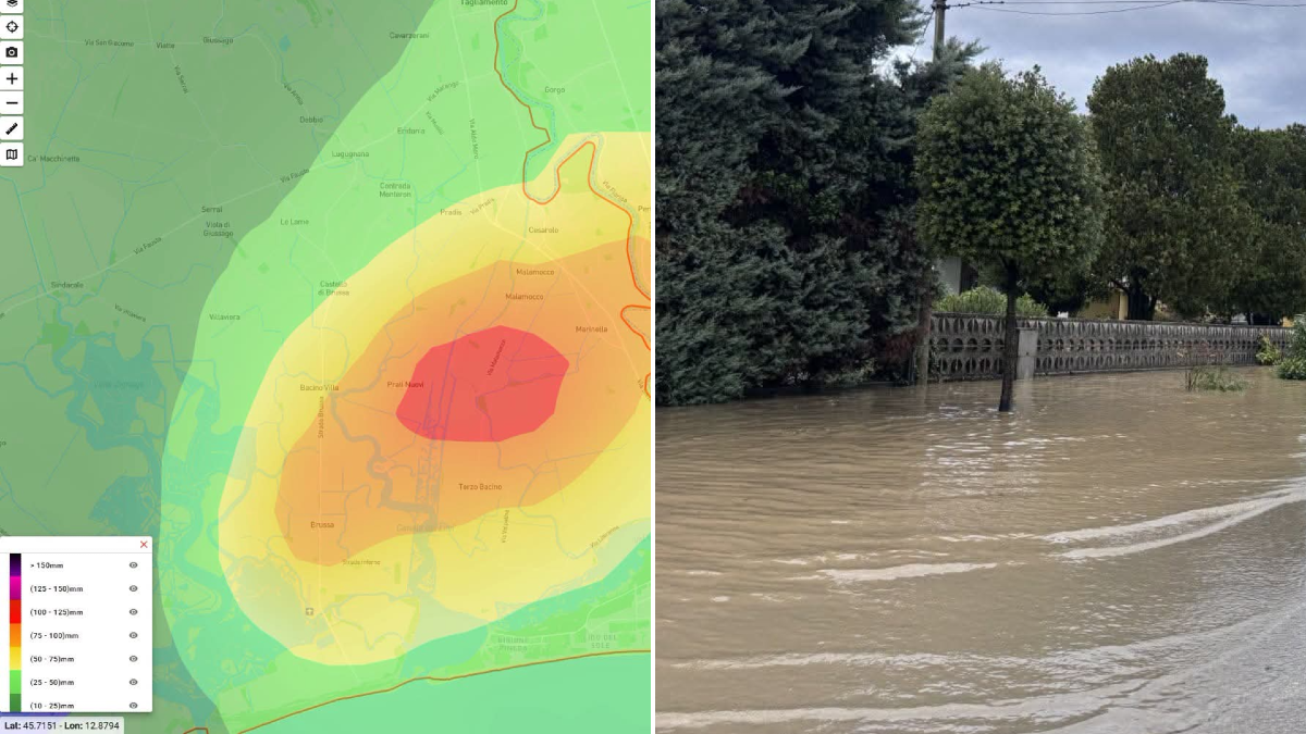 Pioggia record tra Bibione e Cesarolo, il Consorzio: rete urbana in affanno prima delle idrovore