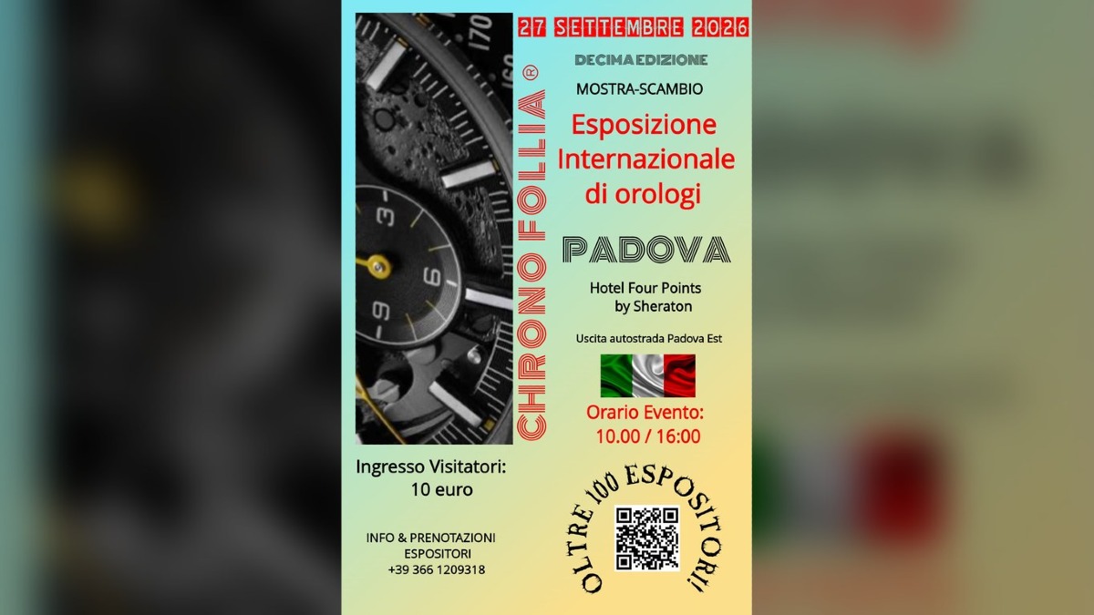 Padova, il 27 settembre torna Chrono Follia: 100 espositori per la 10ª edizione - 