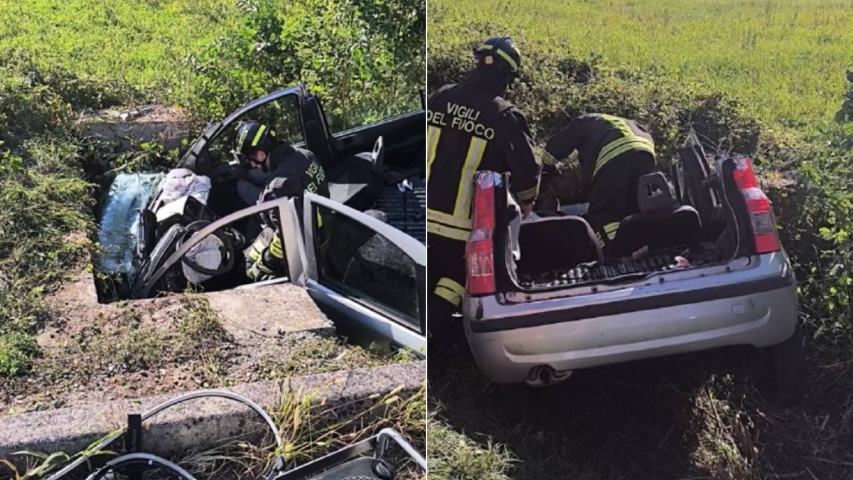 Auto fuori strada, ventenne incastrato tra le lamiere: arriva l’elisoccorso - 