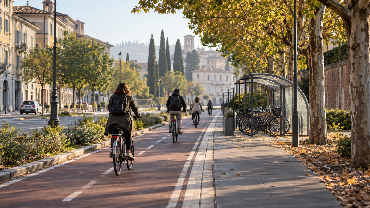 A Verona più biciclette nei conteggi, ma la sfida ora è collegare la rete alla sosta sicura - 