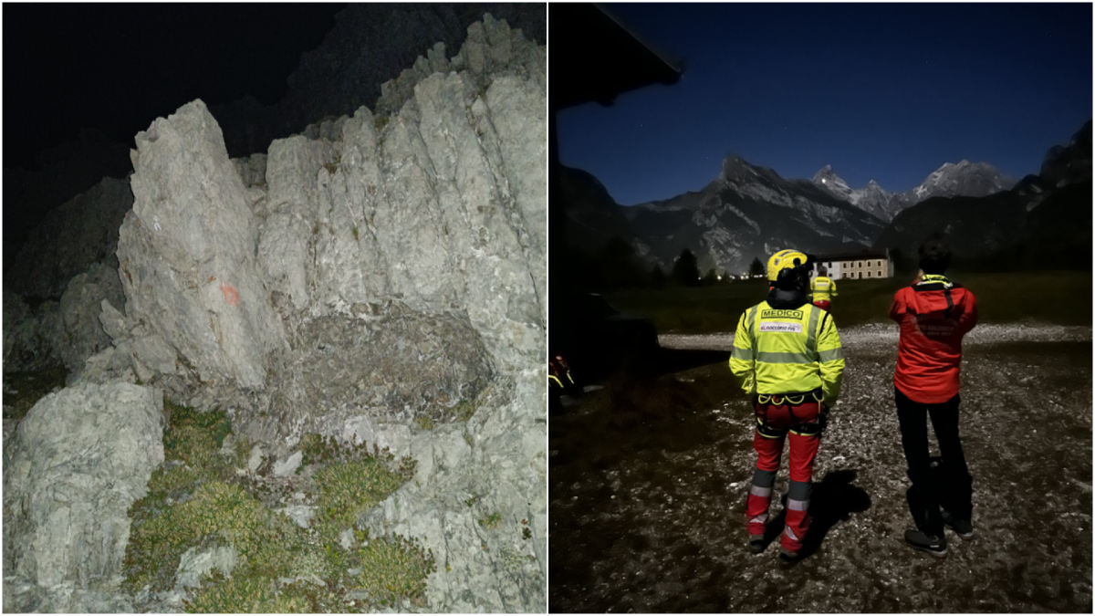 Dolomiti friulane, recupero notturno sul Duranno: due giovani riportate a valle con il verricello