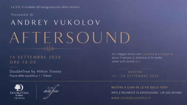 Trieste, al DoubleTree by Hilton la mostra Aftersound di Andrey Vukolov dal 14 al 28 settembre