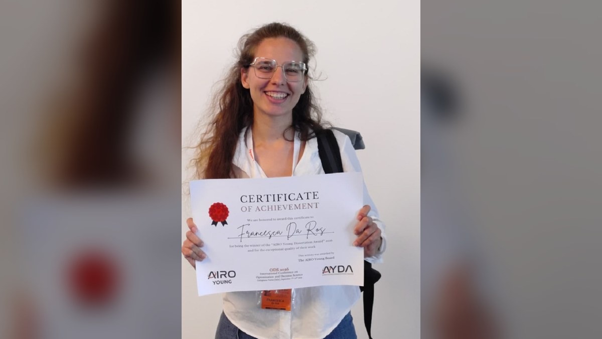 Da Mareno di Piave al premio nazionale: riconoscimento alla ricercatrice Francesca Da Ros - 