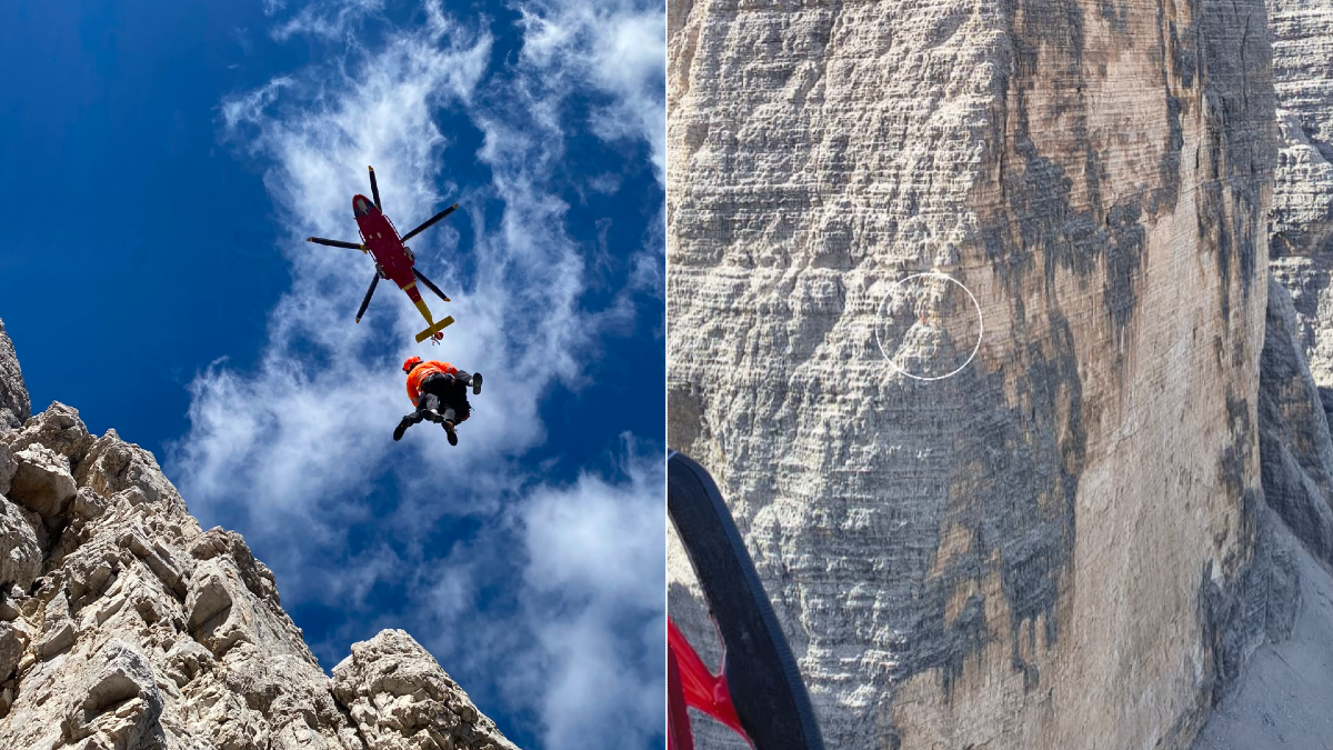 Tre Cime, rocciatrice ferita in parete: recupero in elicottero sulla Cima Grande - 