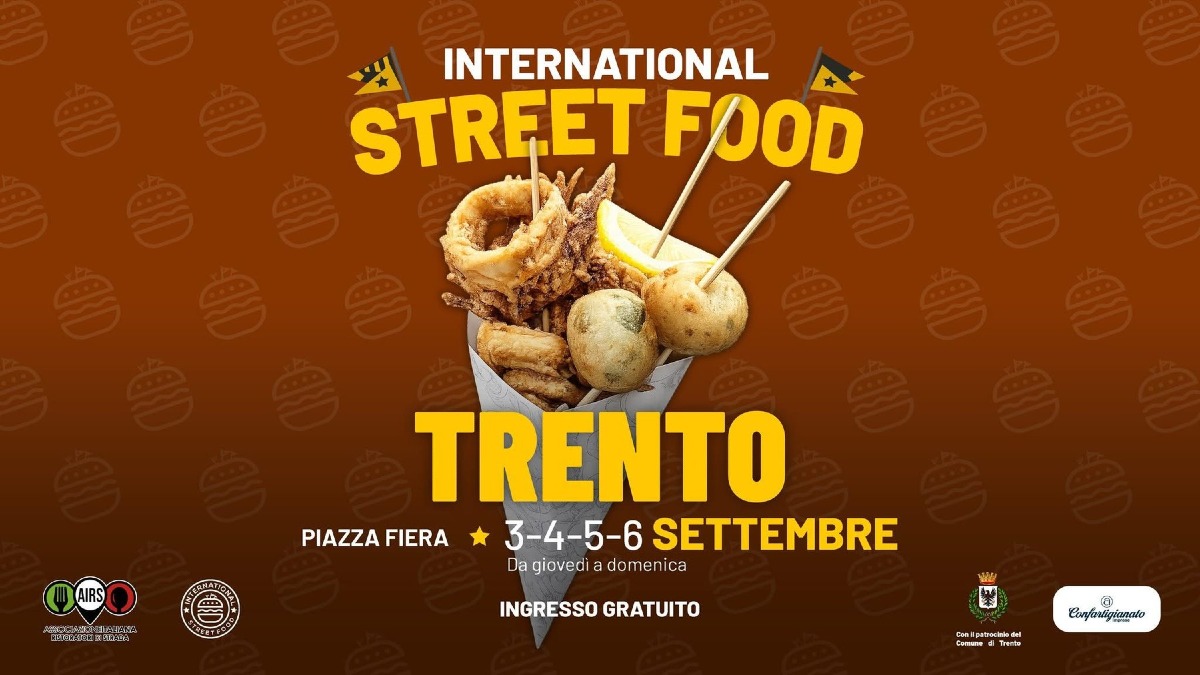 Locandina: Trento, quattro giorni di street food in Piazza Fiera dal 3 al 6 settembre 2026