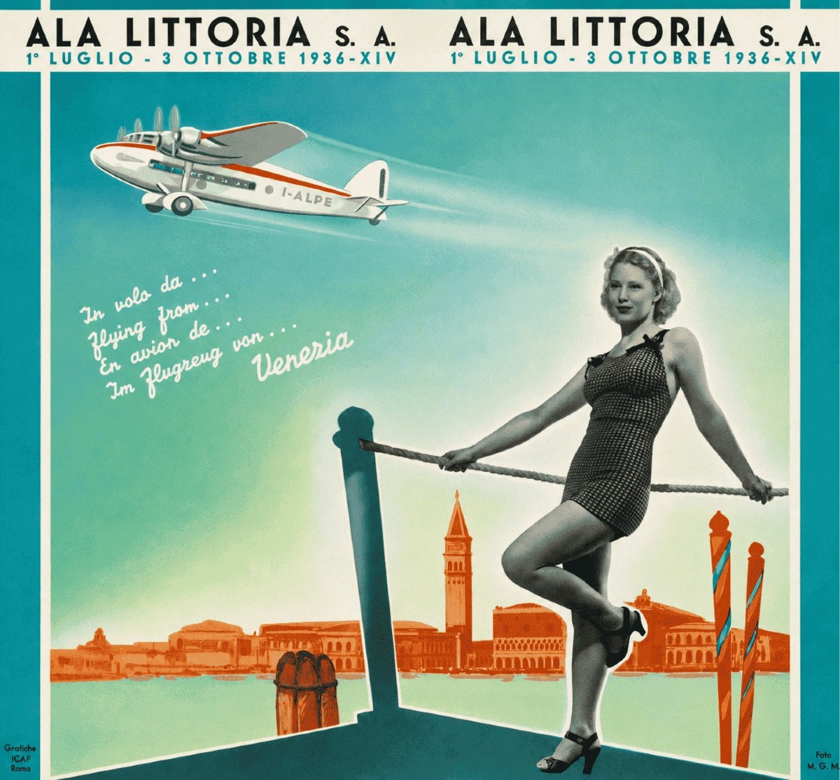 Locandina: Aeroporto Nicelli, al Lido la mostra per i 100 anni dell’aviazione civile a Venezia