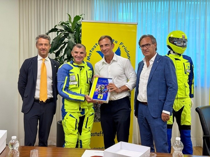 Motostaffetta Friulana, Fedriga incontra i volontari: «Da 25 anni parte della Protezione