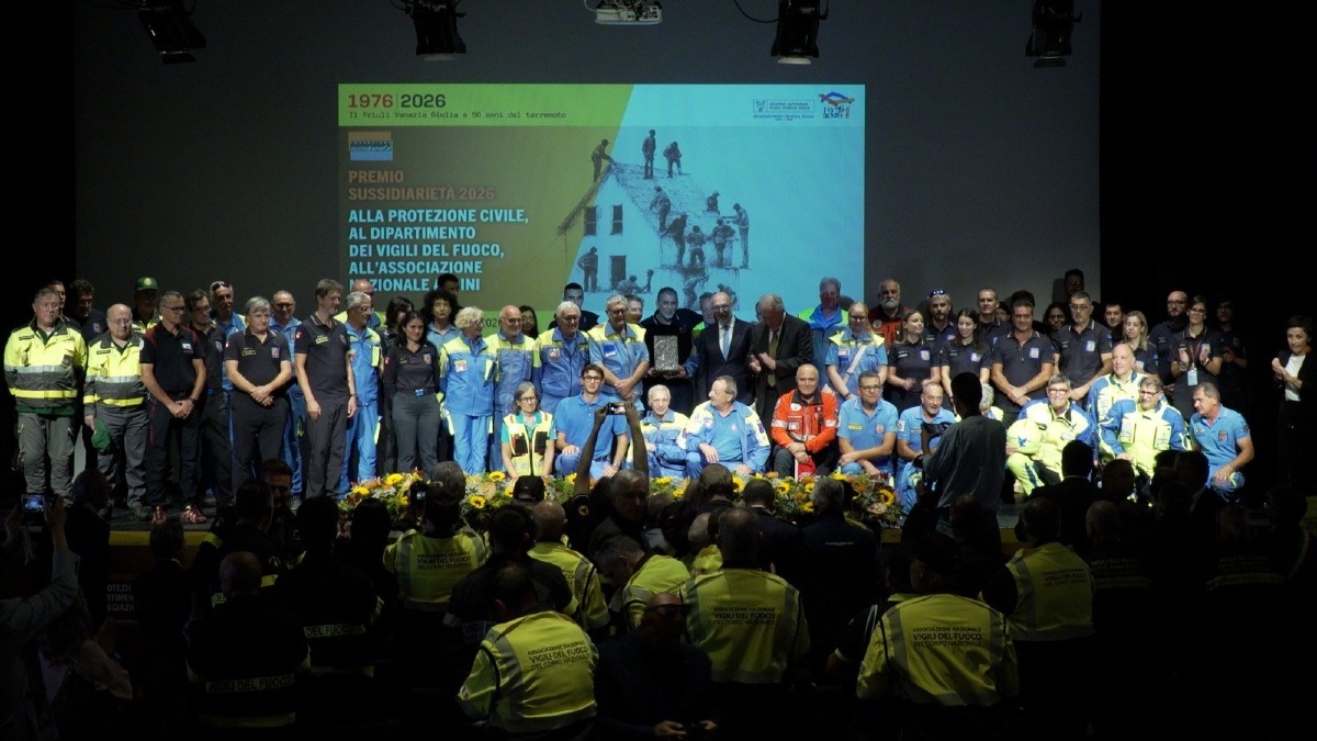 Tolmezzo, Premio Sussidiarietà nel primo giorno di scuola per il 50° del sisma