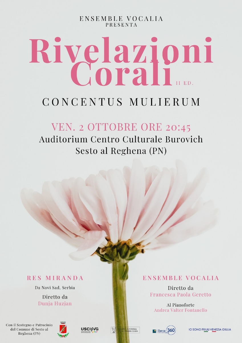 Musica corale a Sesto al Reghena, il 2 ottobre la seconda edizione di Rivelazioni Corali